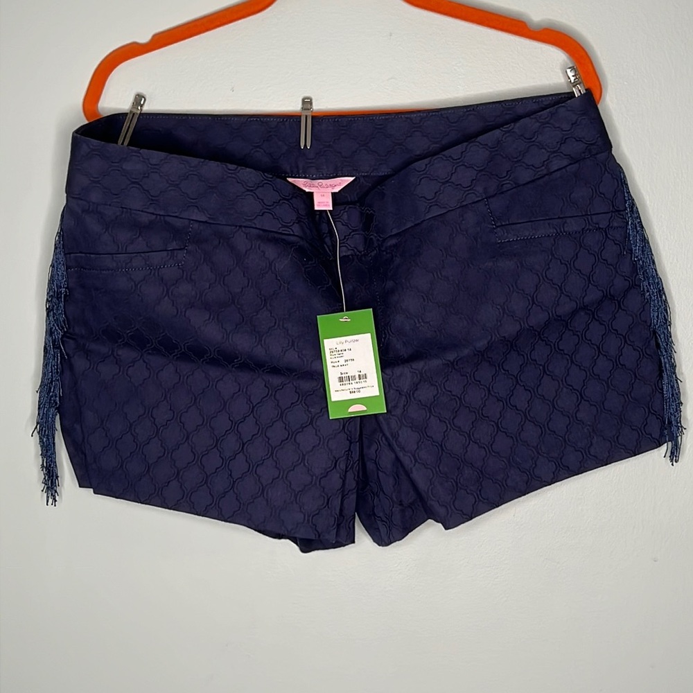 NWT Lilly Pulitzer Ellie Shorts with Fringe Sz 14